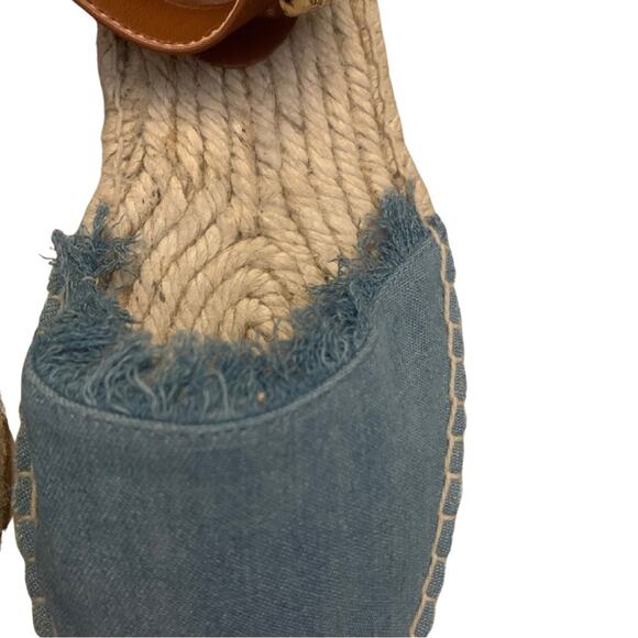 NWOT Denim Espadrilles Size 10 blue jean - Picture 4 of 8
